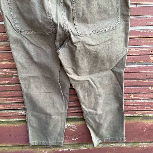 J. Crew Pants Straight Leg Crop Garment Dyed High Rise Green 31 Trousers NWT - Picture 6 of 12